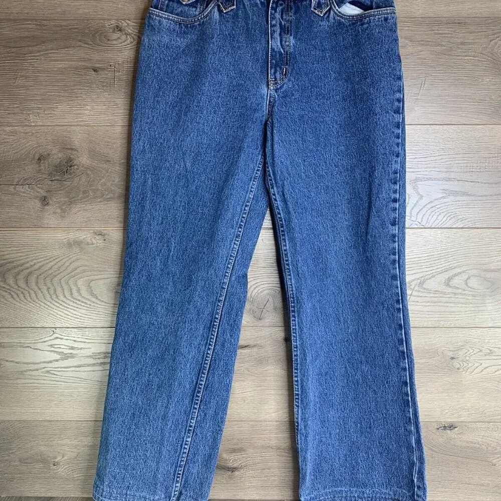 Lawman Western Womens Denim Jeans With Studded Back Pockets Blue Size 15 Classic - Picture 9 of 9